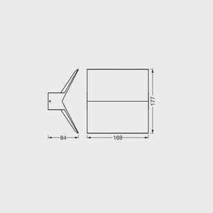 OSRAM LED buiten wandlamp ENDURA STYLE BAT, donkergrijs IP44