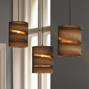 OSRAM hanglamp CYLINDER, 3-lamps, bruin, Ø 20 cm, golfkarton