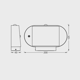 OSRAM LED-sensor wandlamp ENDURA STYLE SOLAR OVAL 20 cm 830