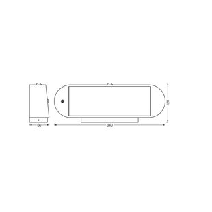 OSRAM LED-sensor wandlamp ENDURA STYLE SOLAR OVAL 34 cm 830