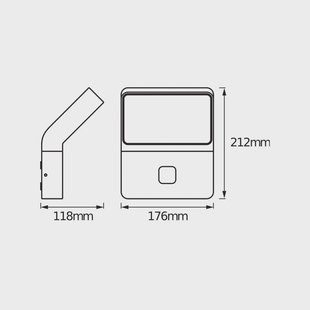 OSRAM LED-sensor buitenwandlamp ENDURA STYLE WIDE donkergrijs
