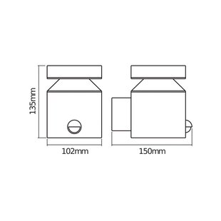 OSRAM LED-sensor buitenwandlamp ENDURA STYLE CYLINDER, staal