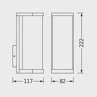 OSRAM buitenwandlamp ENDURA CLASSIC TUBULAR, donkergrijs IP44