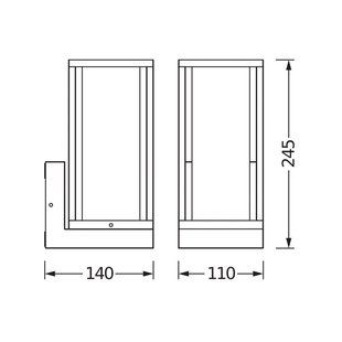 OSRAM buitenwandlamp ENDURA CLASSIC FRAME, donkergrijs IP44