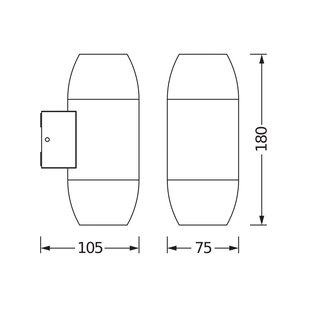 OSRAM buitenwandlamp ENDURA CLASSIC CANNON antraciet up/down