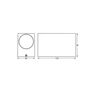 OSRAM buitenwandlamp ENDURA CLASSIC SQUARE, zwart, up/down