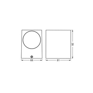 OSRAM buitenwandlamp ENDURA CLASSIC SQUARE zwart down IP44