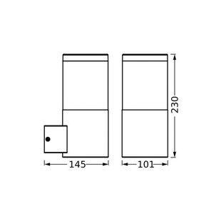 OSRAM buitenwandlamp ENDURA CLASSIC EBRO, donkergrijs, IP44