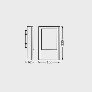OSRAM LED buiten wandlamp ENDURA STYLE ENTRANCE, grafiet, IP44