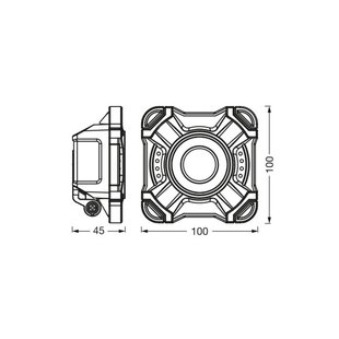 OSRAM LED-accu-werklamp VALUE BATTERY, zwart IP54 10 W