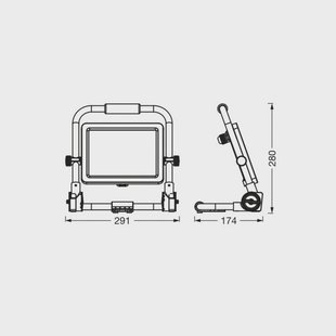 OSRAM LED werklamp VALUE, 50 W, zwart, IP65, 6.500 K