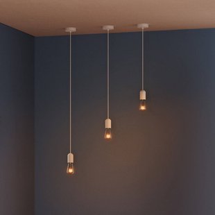 OSRAM hanglamp VINTAGE 1906 ROUND, wit, gips, Ø 12 cm