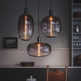 OSRAM hanglamp VINTAGE 1906 BOBBIN, zwart metaal Ø 10 cm