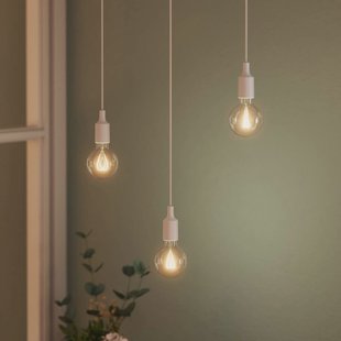 OSRAM hanglamp VINTAGE 1906 BELL, wit, kunststof, Ø 9 cm