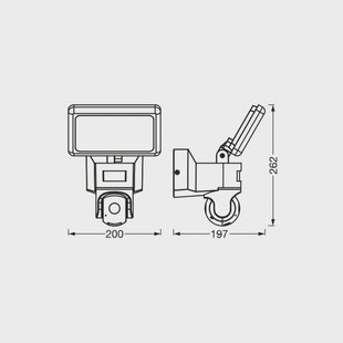 OSRAM SMART+ WiFi LED-buitencamera FLOOD, grafiet, sensor IP44