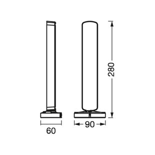 OSRAM SMART+ WiFi-tafellamp MOOD LIGHT, zwart RGB CCT 2-pack