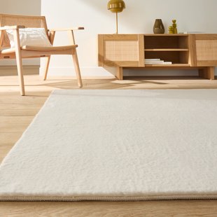 Rechthoekig vloerkleed van imitatiebont, Esmia