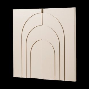 Evi wanddecoratie beige - 60 x 60 cm