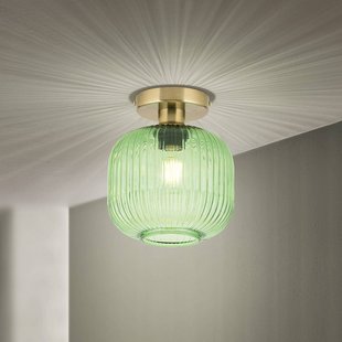 ORION Plafondlamp Carneval, groen, Ø 20 cm, glas, E27