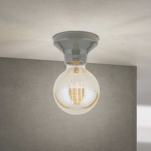 ORION Plafondlamp Frost, grijs, keramiek, E27