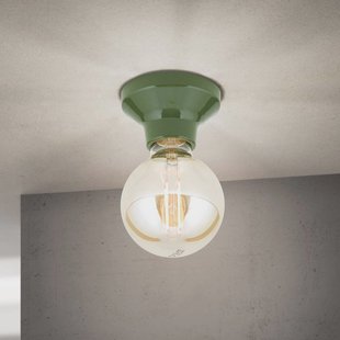 ORION Plafondlamp Frost, groen, keramiek, E27