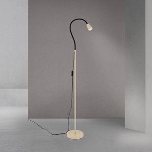 ORION Vloerlamp Dotty, kaki, hoogte 145 cm, flexibele arm, GU10