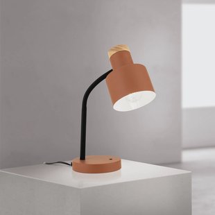 ORION Tafellamp Gili, koraalrood, staal, hoogte 35 cm, E27