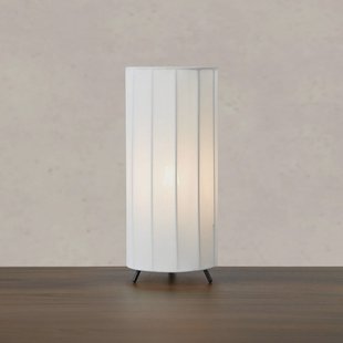 Markslöjd Tafellamp Hikari, Ø 14 cm, wit/zwart, stof/metaal