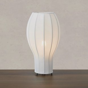 Markslöjd Tafellamp Hikari, Ø 22 cm, wit/zwart, stof/metaal