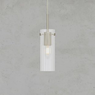 Markslöjd Hanglamp Tibia, stekker, helder/nikkelkleurig, Ø 7 cm