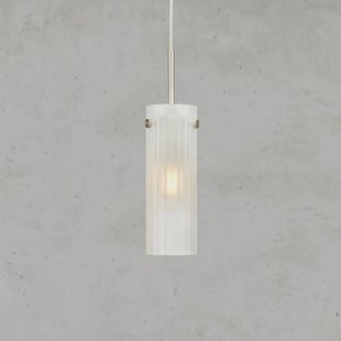 Markslöjd Hanglamp Tibia, stekker, wit/nikkelkleurig, Ø 7 cm