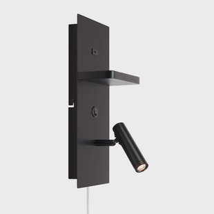 Markslöjd LED wandlamp Carica, zwart, hoogte 34 cm, metaal