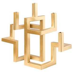 Beliani - RAPOSO - Kaarshouder - Goud - IJzer