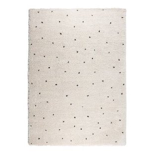 Interieur05 Kindervloerkleed hoogpolig Cream|Zwart - Dots