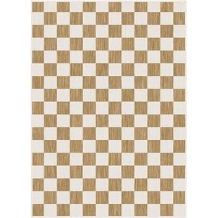 Buitenkleed Level blokken - checkerboard jute - Interieur05
