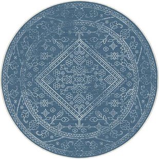 Rond buitenkleed Nova blauw - Interieur05 - 240 x 240 cm