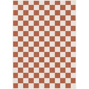 Buitenkleed Level blokken - checkerboard - roest - Interieur05