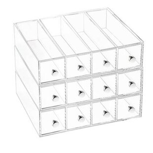 Ladekast, Make-up Organizer, Small, 4 Lades, 6.6 x 17.7 x 25.2 cm, Tra