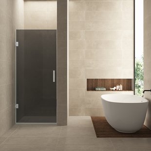 Nisdeur Wiesbaden Less 90x200 cm 8 mm Nano Rookglas Geborsteld Staal