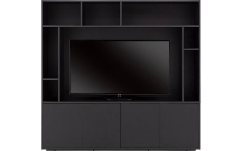 Goossens Basic Tv Meubel Madrid, 4 deuren 7 open vakken 1 tv paneel