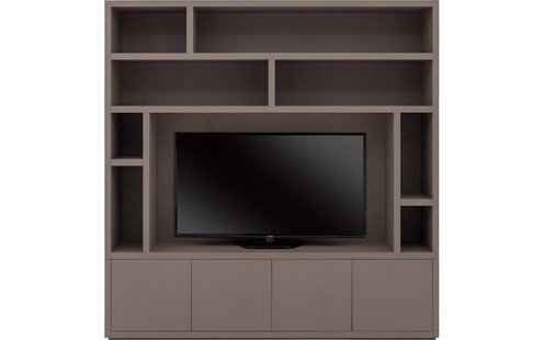 Goossens Tv Meubel Barcelona, 4 deuren 8 open vakken 1 tv paneel