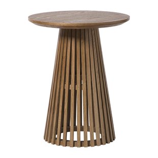 Bijzettafel Japandi rond - bruin - ø40x50 cm