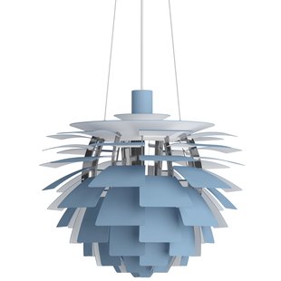Louis Poulsen PH Artichoke Hanglamp&Oslash;480 Chrome Plated Dusty Blue