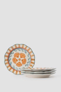 Multicolour ontbijtbord met schelpen