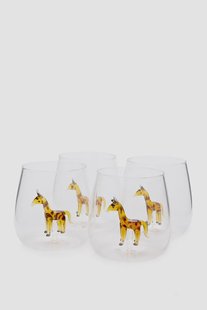Waterglazen met giraf