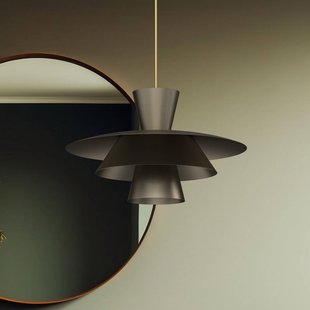 Luminex Hanglamp Plato, titaniumkleurig, metaal, Ø 38 cm, E27