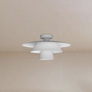 Luminex Plafondlamp Plato, wit, metaal, Ø 38 cm, E27