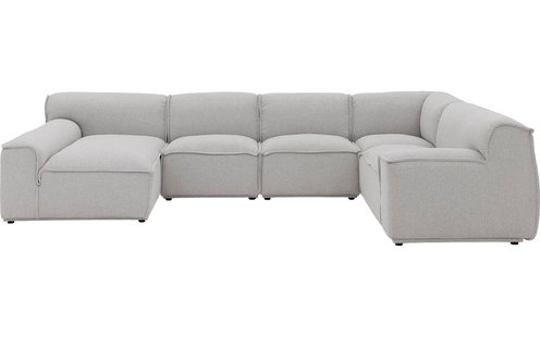 Goossens Excellent Elementenbank Sens bruin, stof, 1,5-zits, urban industrieel