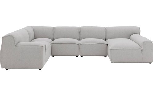 Goossens Excellent Elementenbank Sens bruin, stof, 1,5-zits, urban industrieel