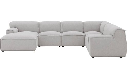 Goossens Excellent Elementenbank Sens bruin, stof, 1,5-zits, urban industrieel